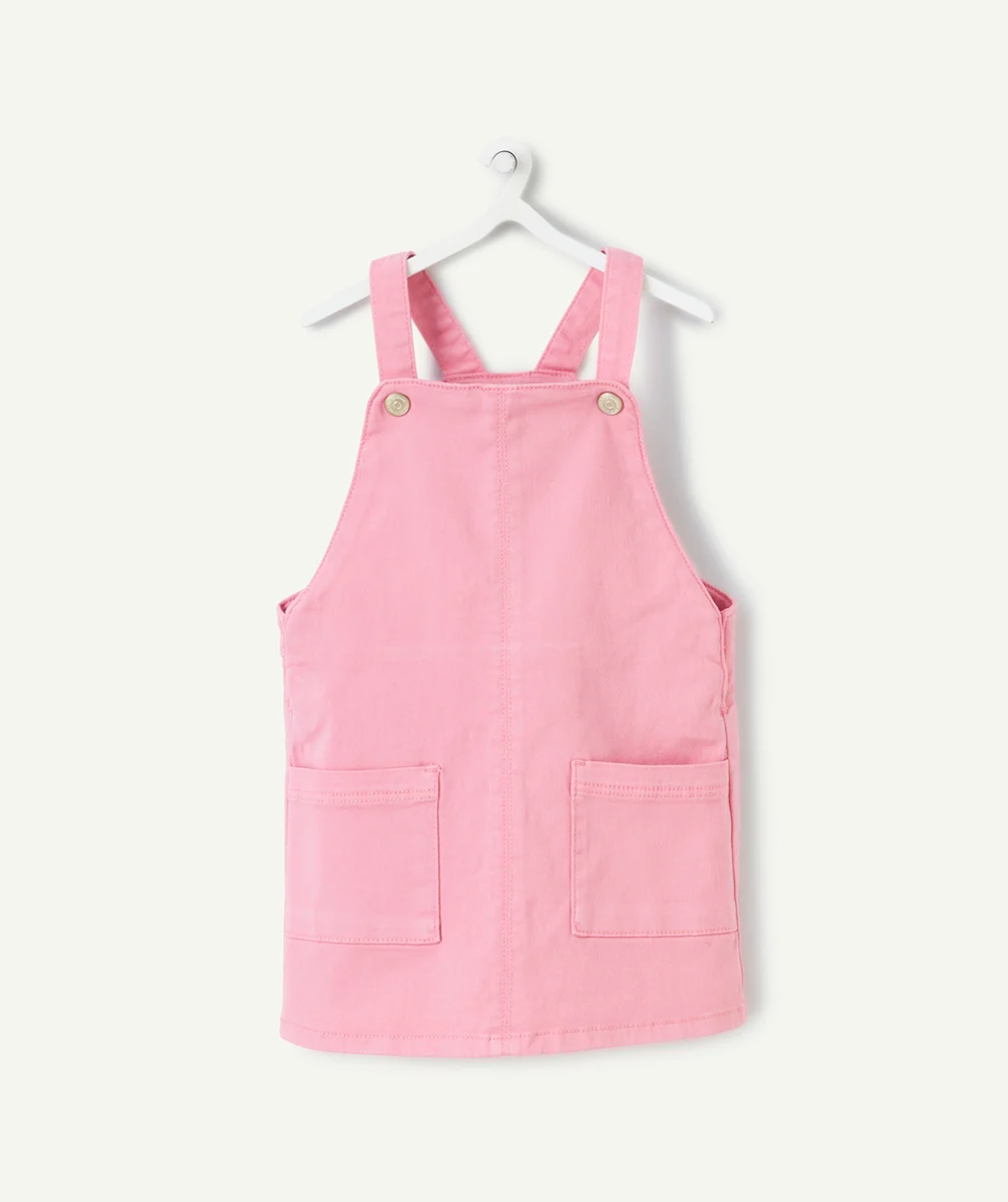 ROBE SALOPETTE BÉBÉ FILLE EN FIBRES RECYCLÉES ROSE