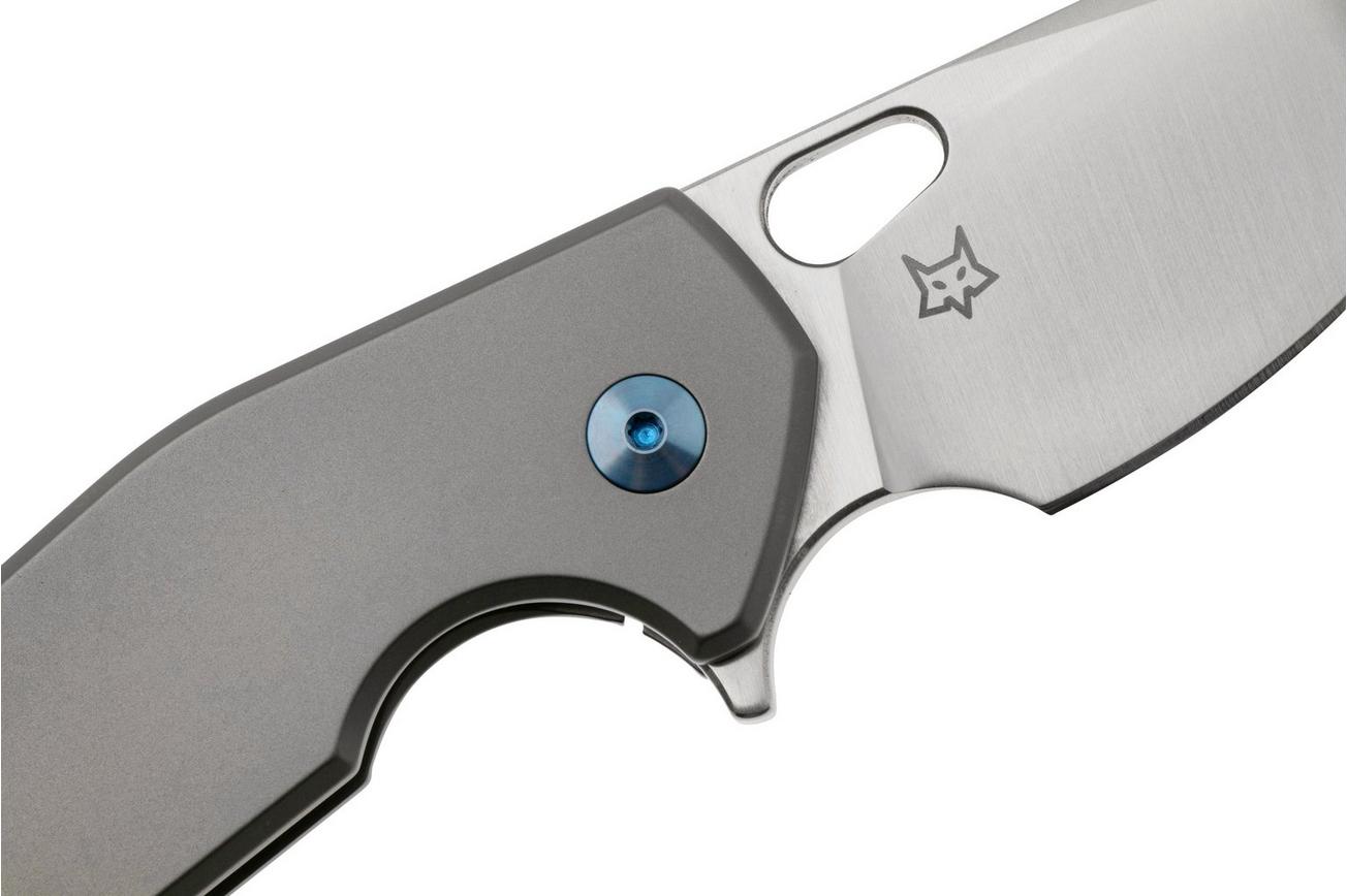 Fox Knives Suru Left Handed FX-526-SXTIBL Satin M390, Bead Blasted Titanium zakmes, Jesper Voxnaes design