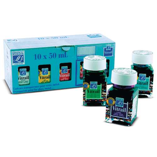 LEFRANC & BOURGEOIS Vitrail Glasmalfarbe - Set 10x50ml