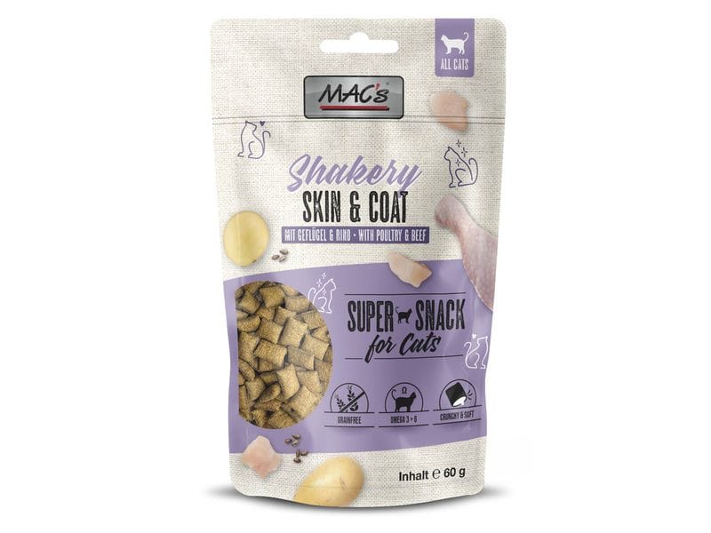 MAC's Katzen-Snack Shakery Skin and Coat 60 g Snack für Katzen