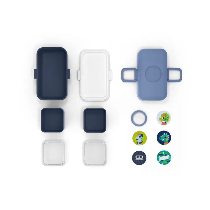 Monbento Bento enfant modulable 3 compartiments MB Tresor | Bleu pâle