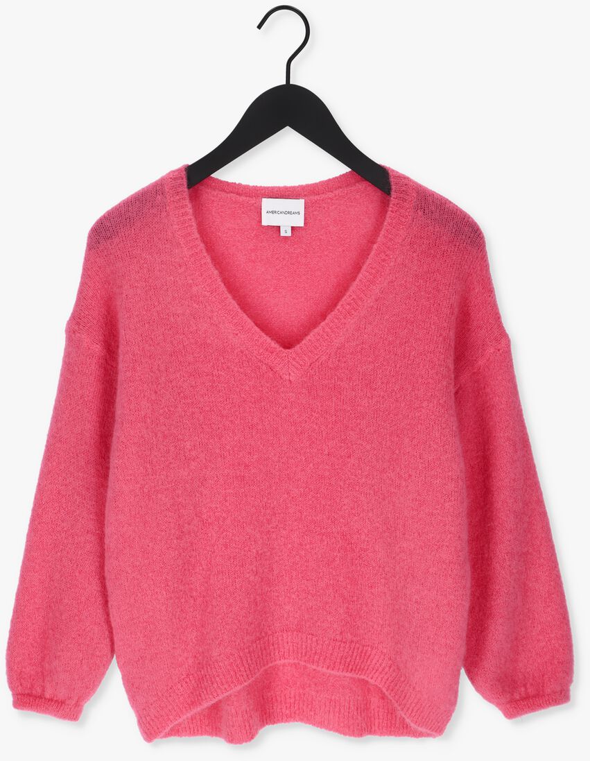 AMERICAN DREAMS roze american dreams trui silja v neck knit