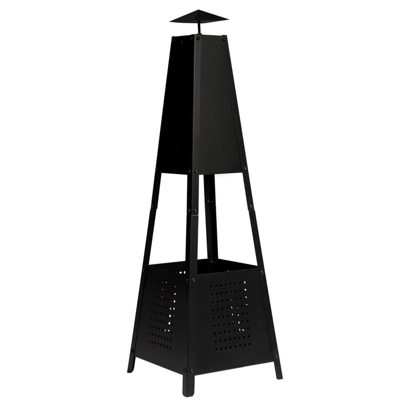 Pratik Garden Brasero Pyramide noir - 30x30x100 cm