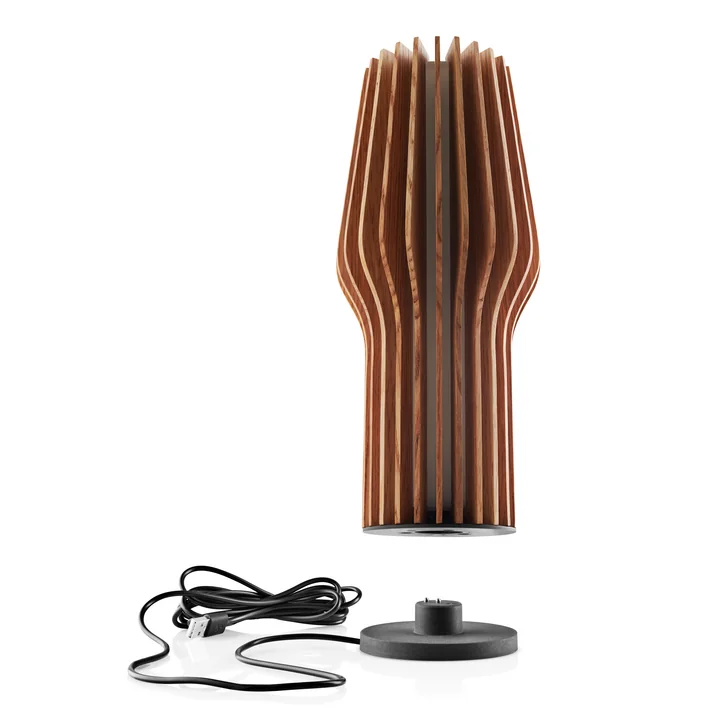 Eva Solo - Radiant LED Akku-Leuchte Ø 9,5 x H 27,5 cm, Eiche
