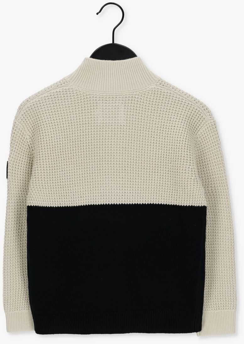 CALVIN KLEIN beige calvin klein trui clr block zip up sweater