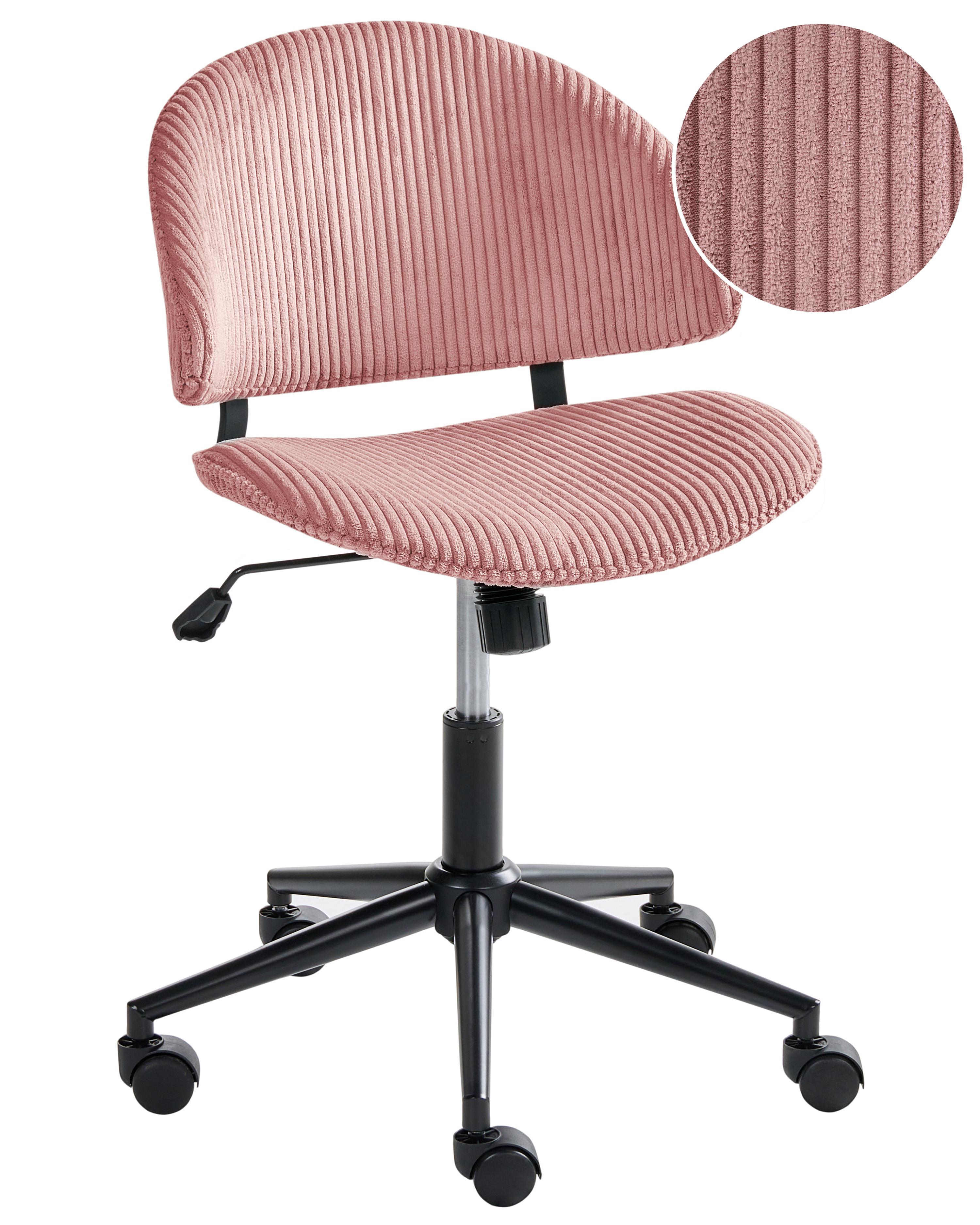 Bureaustoel KIANA Corduroy Roze