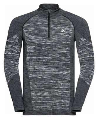 Maillot Manches Longues 1/2 Zip Femme Odlo Blackcomb Eco Noir Gris