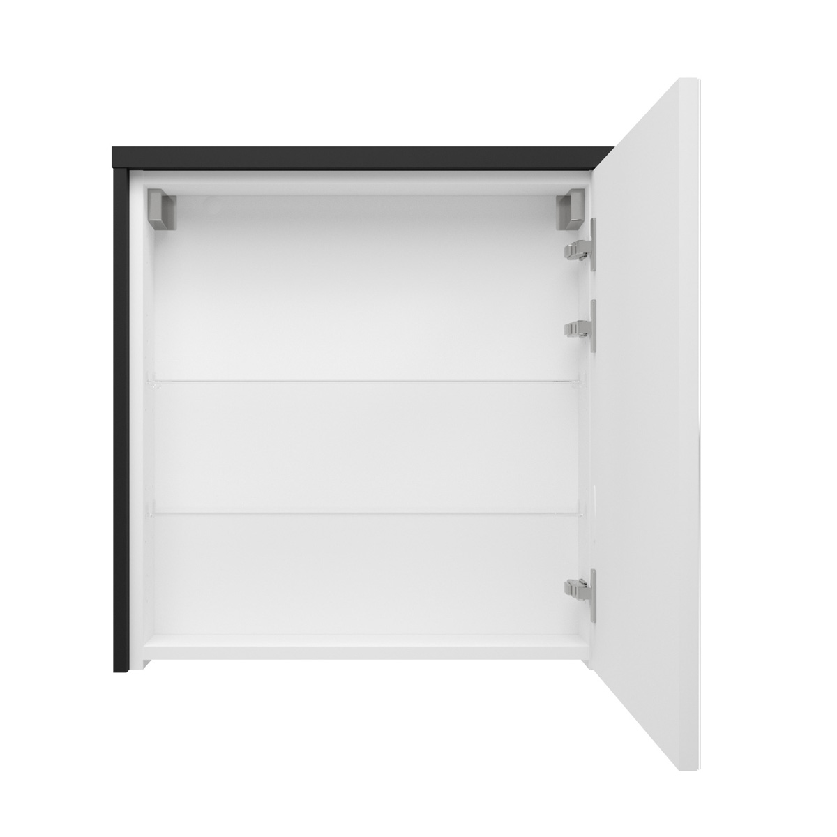 Fontana Basic spiegelkast 60cm met 1 deur zwart mat