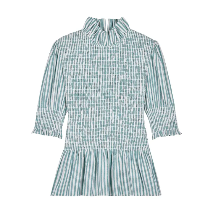 Maria de la Orden Blouse Manches Courtes Aleria Rayures | Vert