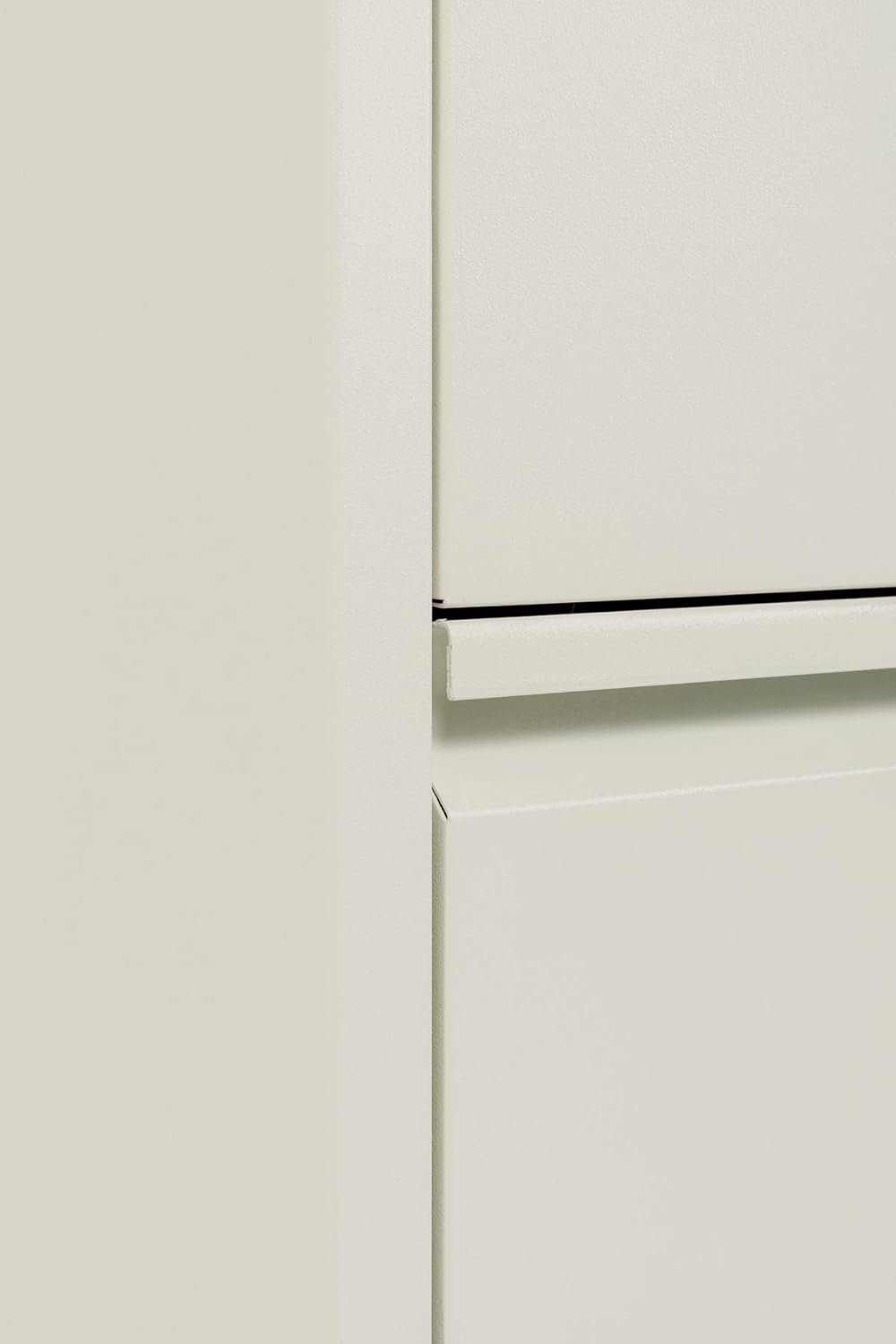 Kare Design Schuhschrank Caruso, Creme, 104x50x15 cm, Schuhkipper, Schuhablage, mit 3 Klappen, für 6 Paar Schuhe, Schmal, Platzsparend, Hoch, Eingangsbereich, Cremefarben