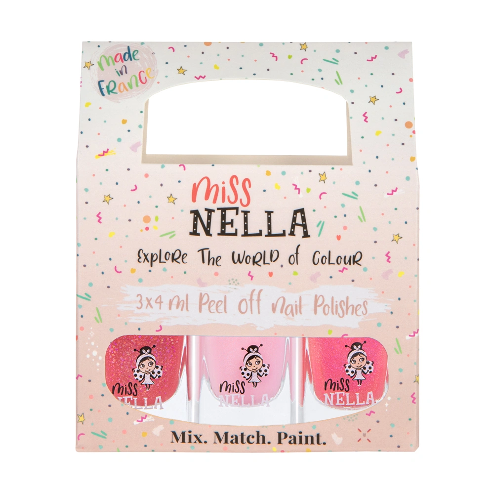 Kinder-Nagellack-Set PINK GLITTER ATTACK (3X4ml)