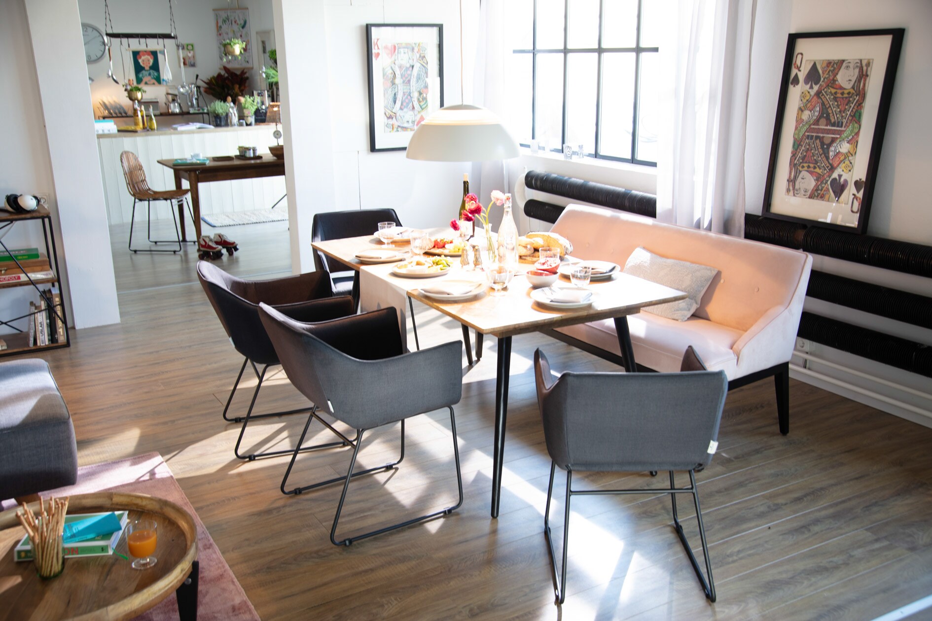 Esstisch 180x90 cm Mangoholz Küchentisch Wohnzimmer Tisch Holztisch Speisetisch