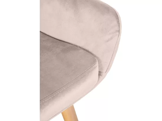 Tabouret de bar - Velours - Crème - Grant