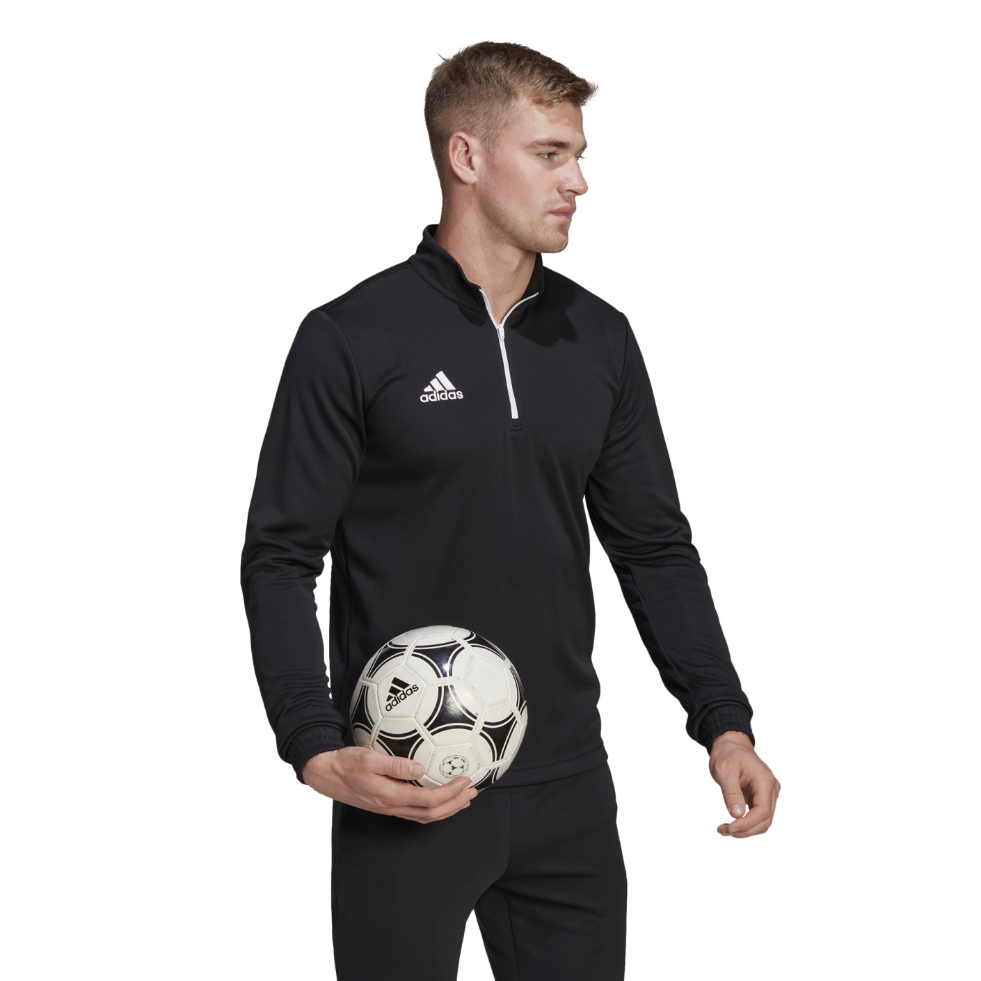 Adidas Entrada 22 Trainingstrui 1/4-Zip Zwart Wit