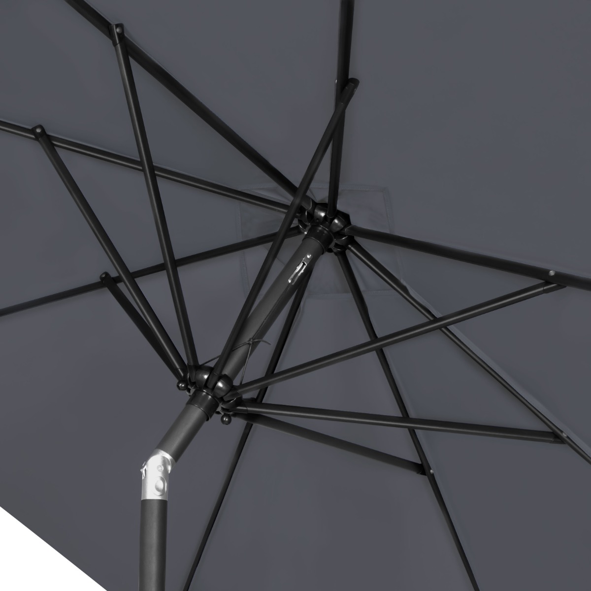 VONROC Rosolina 280 Premium Parasol met voet - Grey