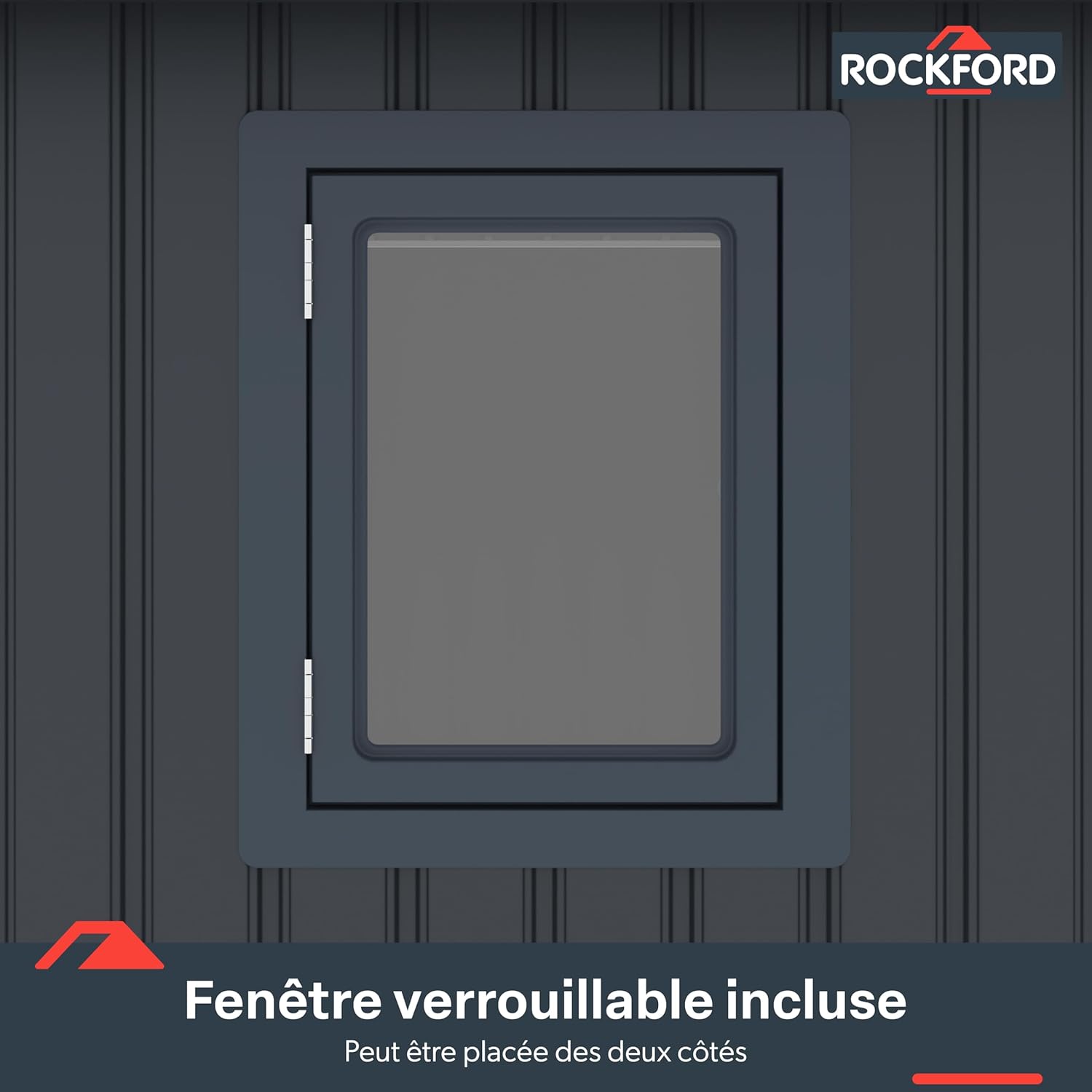 Rockford Porto 400 Gartenhaus aus Metall, Anthrazit