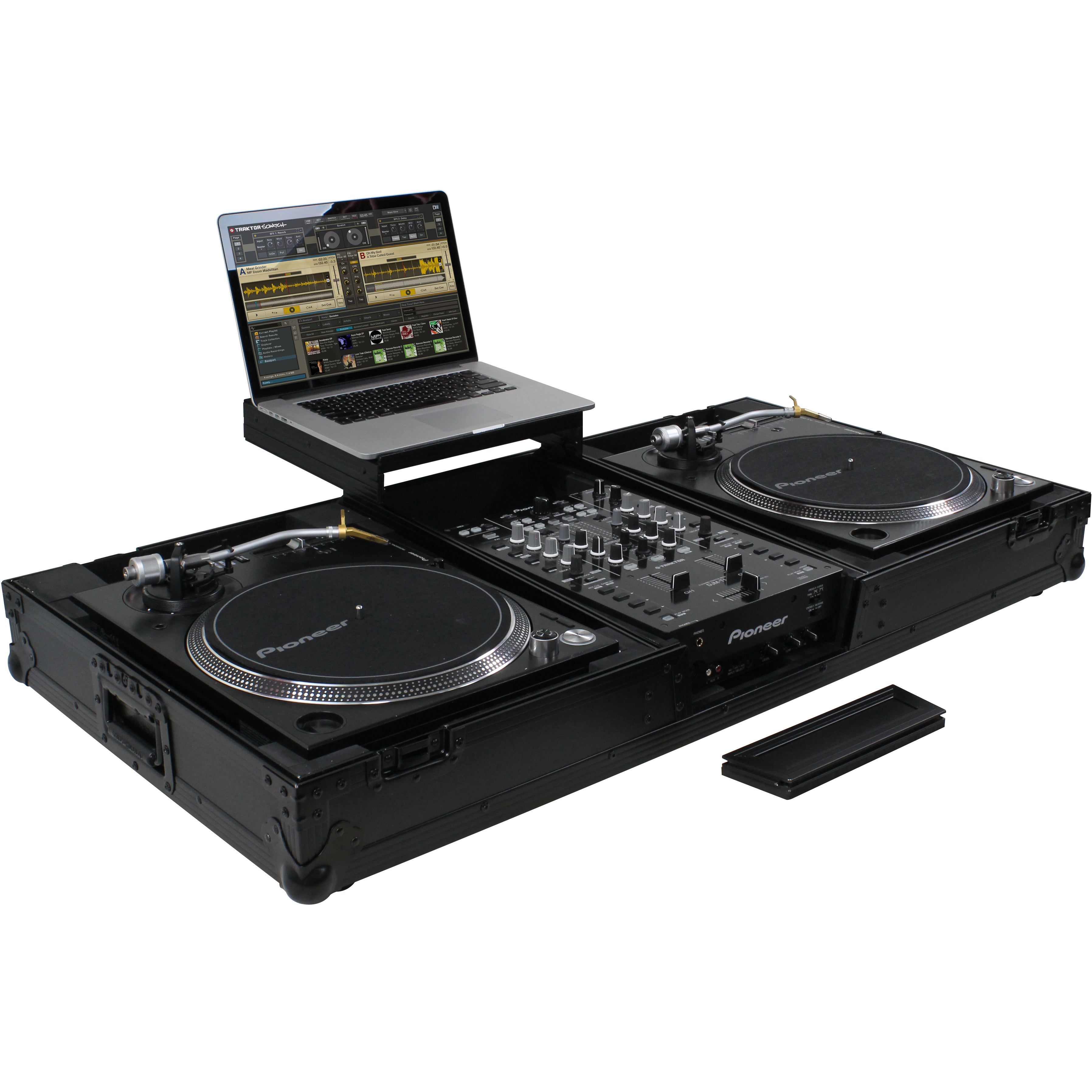 Odyssey FZGSLBM10WRBL flightcase voor 10'' mixer en 2x turntable