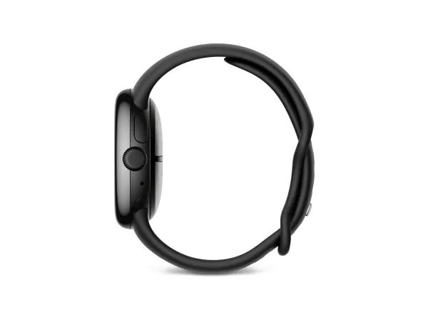 [OUTLET] - Google Pixel Watch 3 - 41 mm - matsort aluminium - smart ur med aktivt bånd - fluoroelastomer - obsidian - båndstørrelse: L - 32 GB - Bluetooth, Wi-Fi 6, NFC, UWB - 31 g
