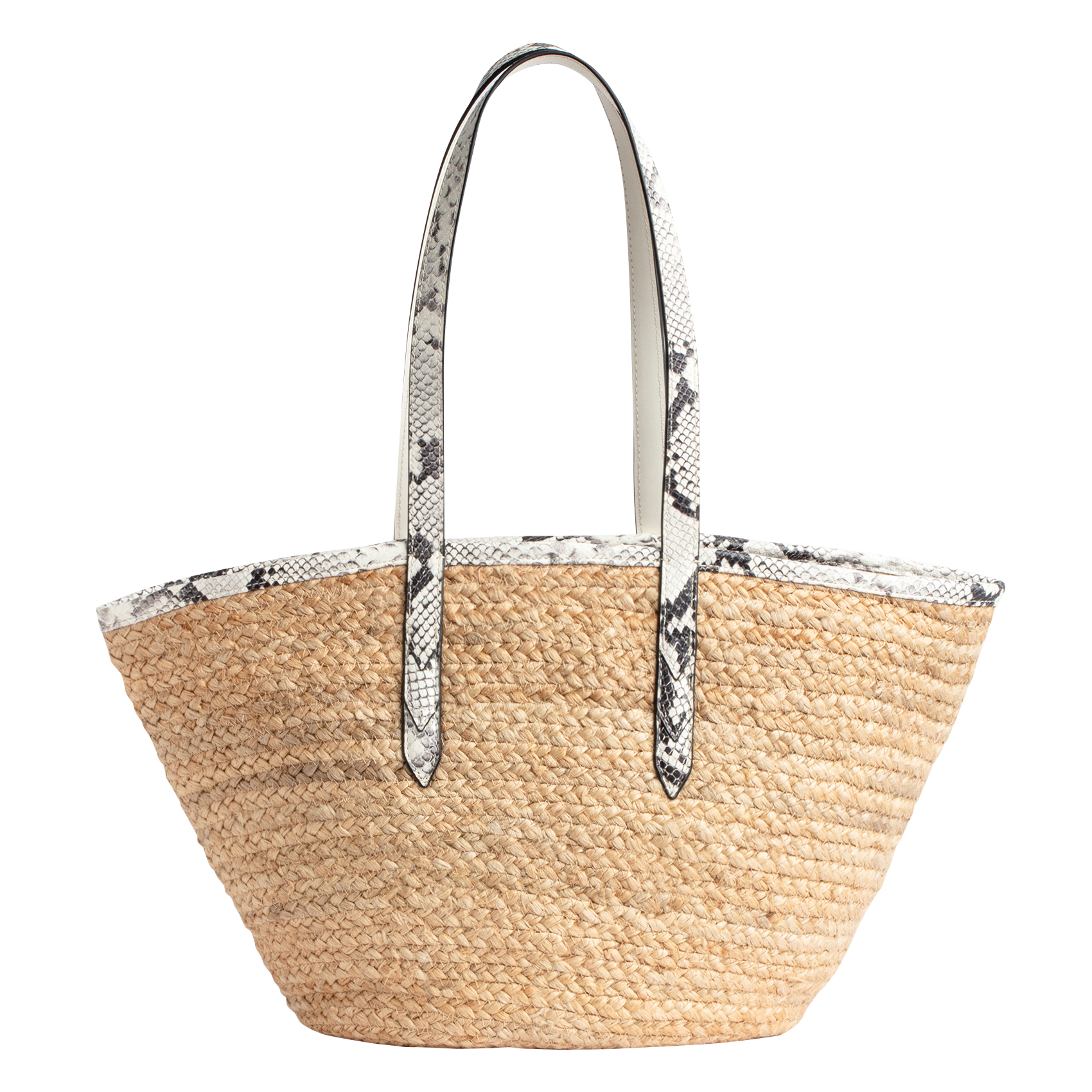 LE BEACH - Sac panier brodé | Blanc