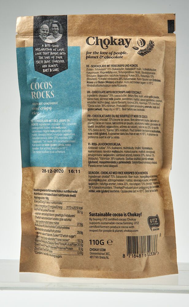 Chokay Kokos og riscrisp med melkesjokolade