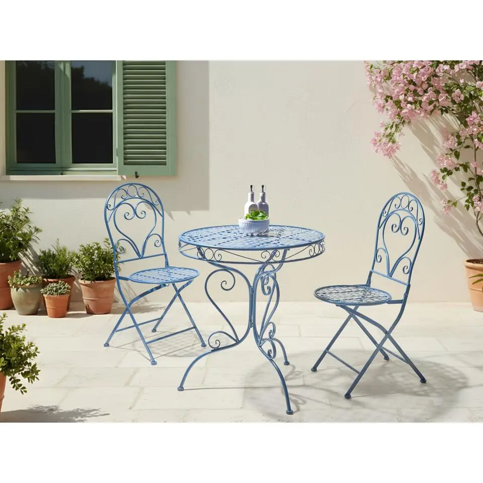 ALBINIA - Bistroset voor 2 - Blauw - Metaal