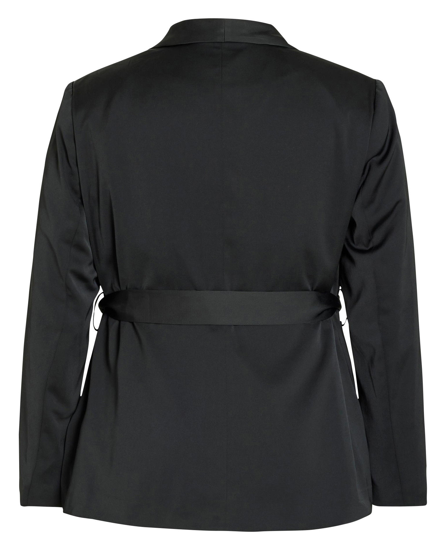 KAY - veste col tailleur satinée | Noir