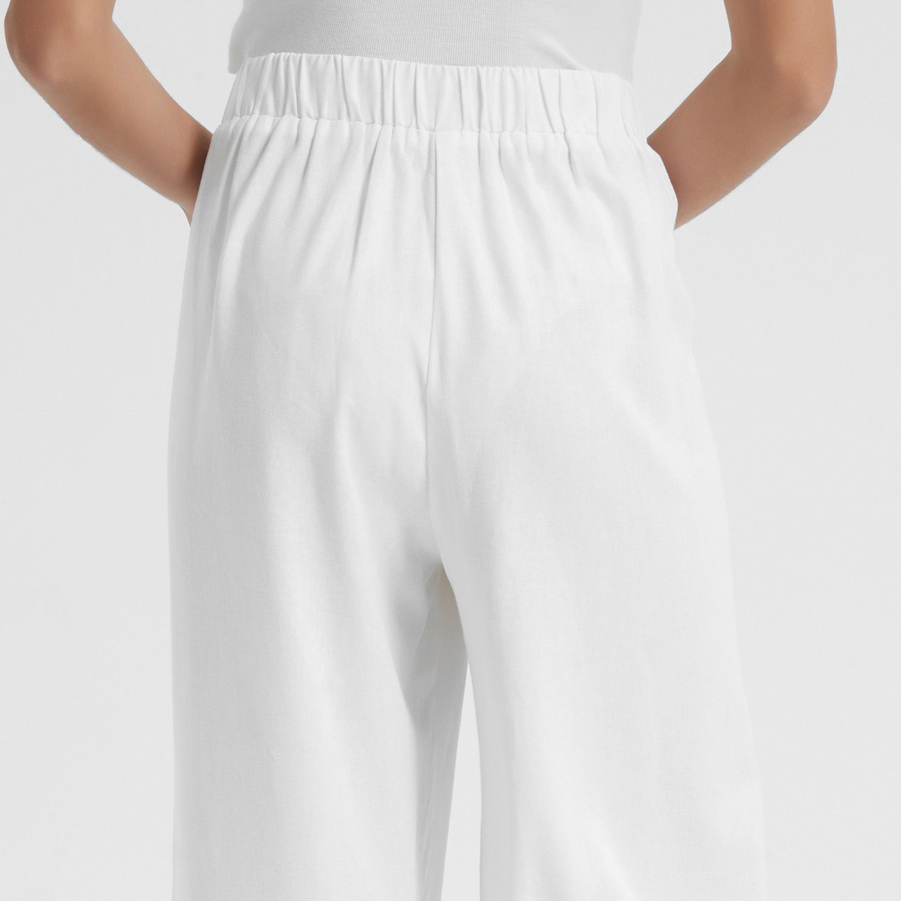 Be You Ladies Linen Wide Leg Trousers