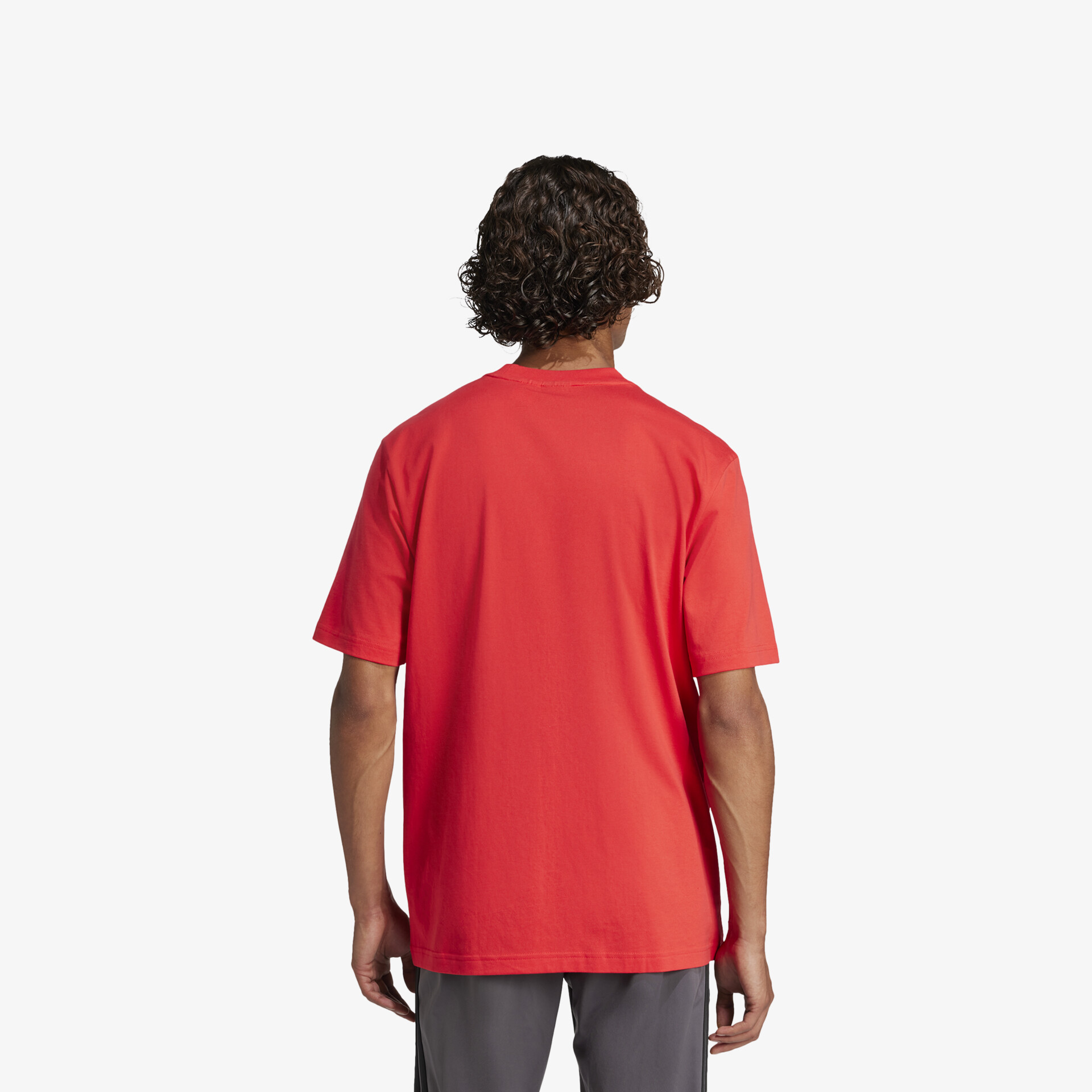 adidas Essentials Linear Single Jersey Herren T-Shirt rot