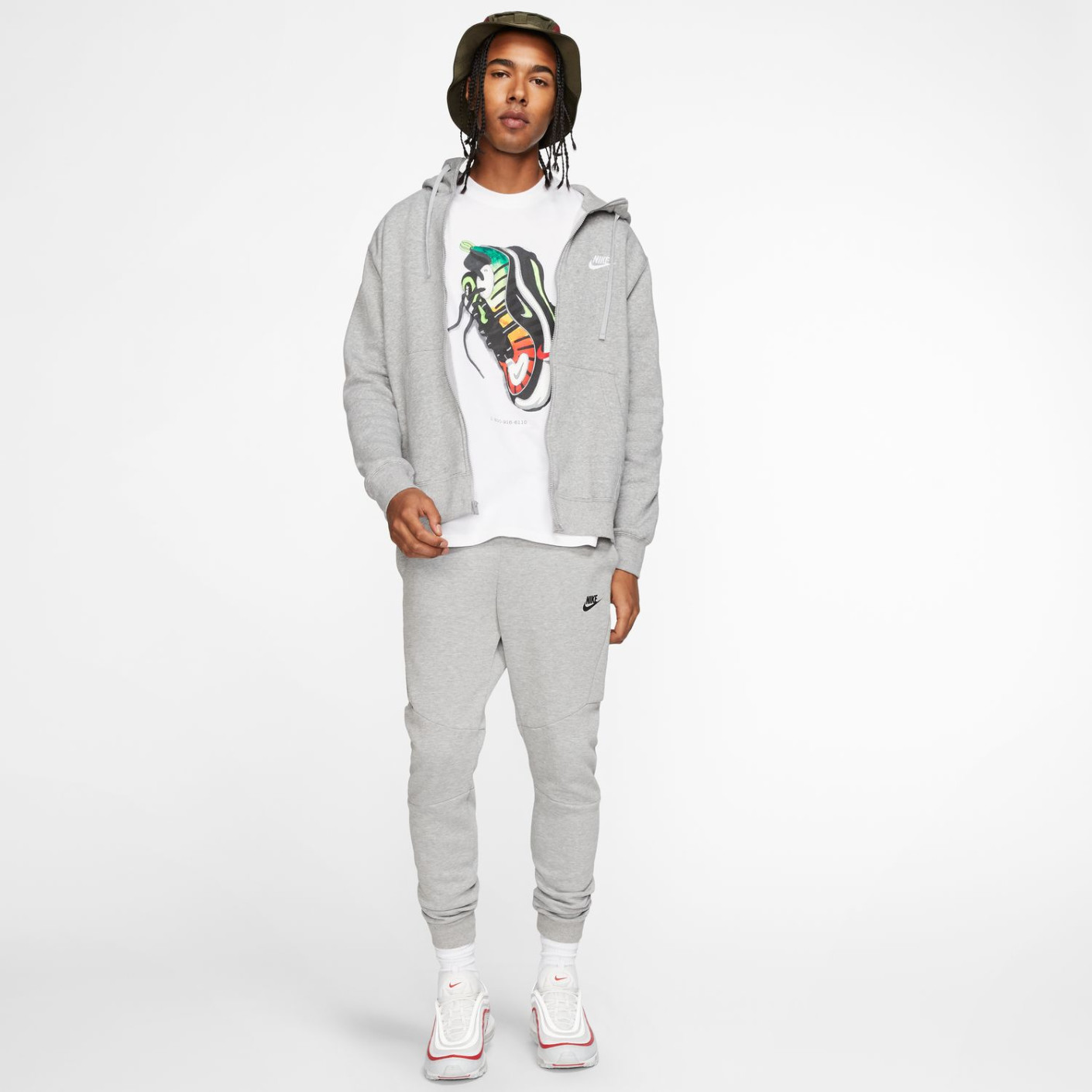Nike Sportswear Club Fleece Vest Grijs Wit