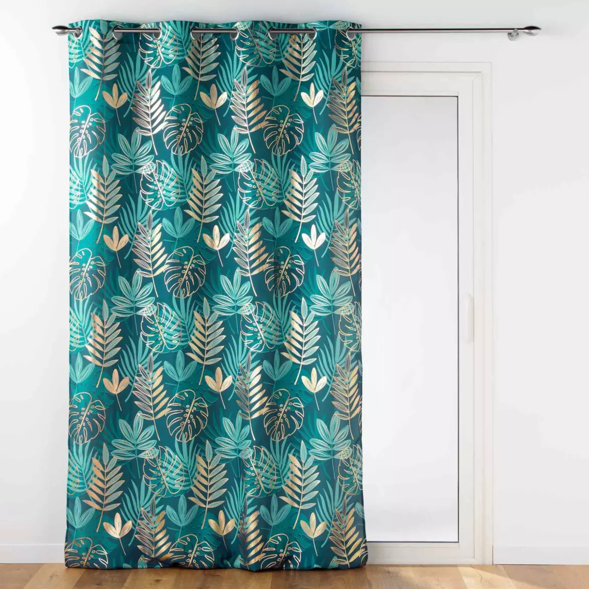 Rideau oeillets (140 x 260 cm) Ornella Vert émeraude
