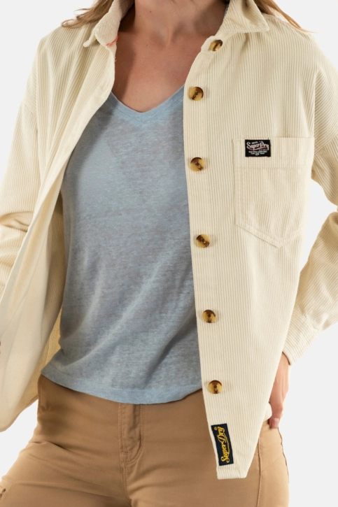 Chemisier superdry chunky cord 9sh birch