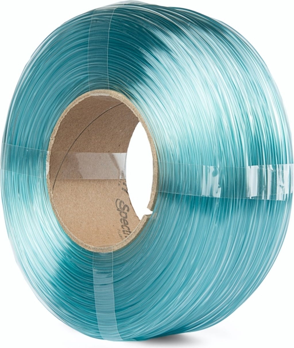 Spectrum  ReFill PET-G Premium Iceland Blue, 1,75 mm / 1000 g    Refill Filament mit hoher Transparenz & Temperaturbeständigkeit in Iceland Blue
