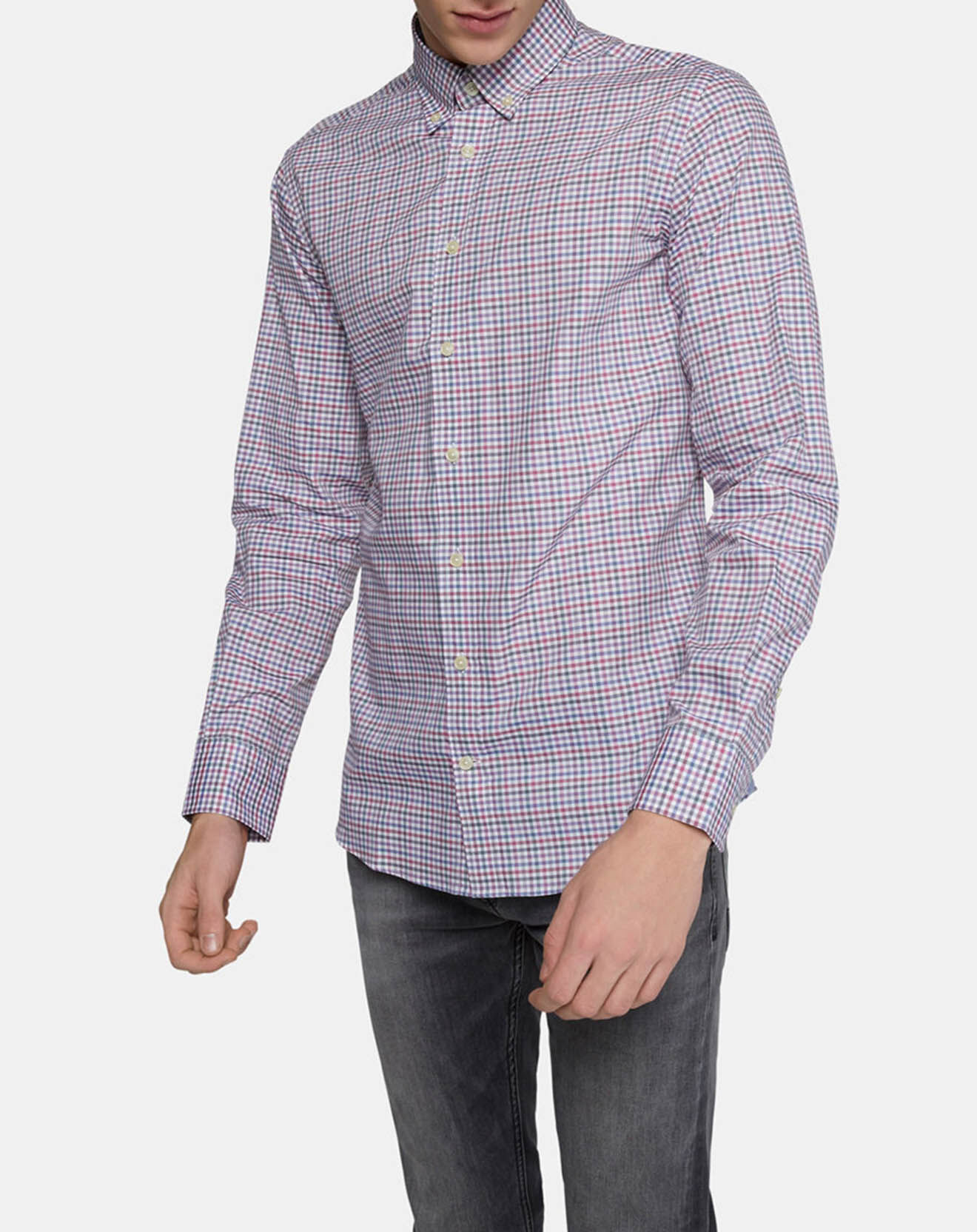 Hackett London Chemise Slim Fit Vichy multicolore