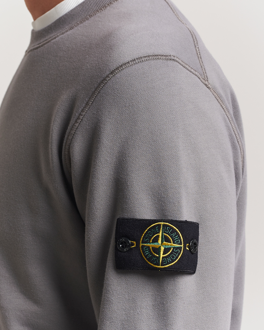 Stone Island Garment Dyed Fleece Sweatshirt Cement