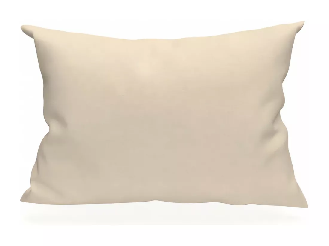 TaieTaie d'oreiller rectangle US 50x75 cm en coton uni 57 Fils SOLEIL D'OCRE écru