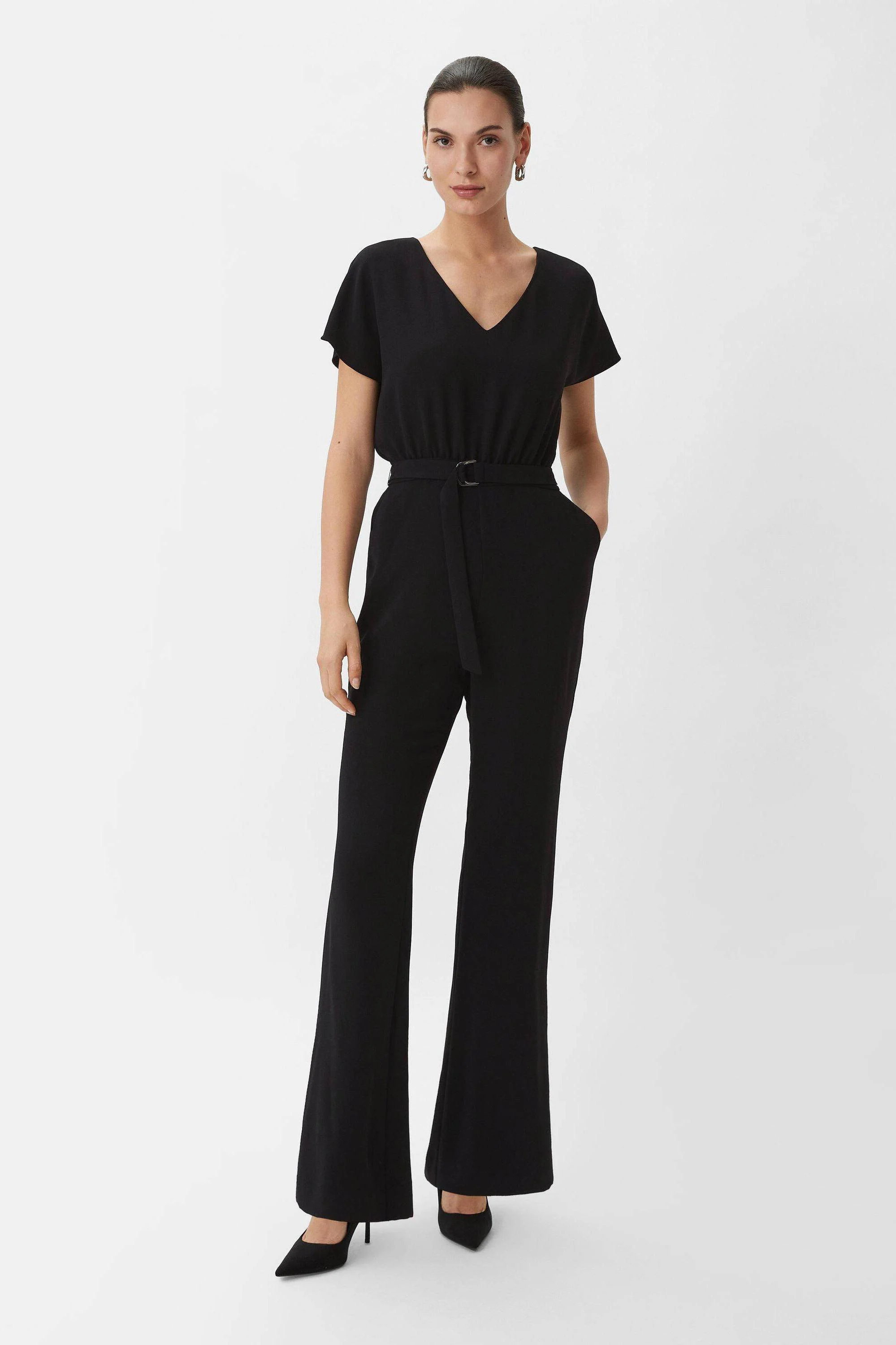 comma jumpsuit zwart