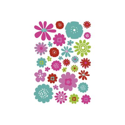 Maildor - 6 feuilles gommettes fleurs