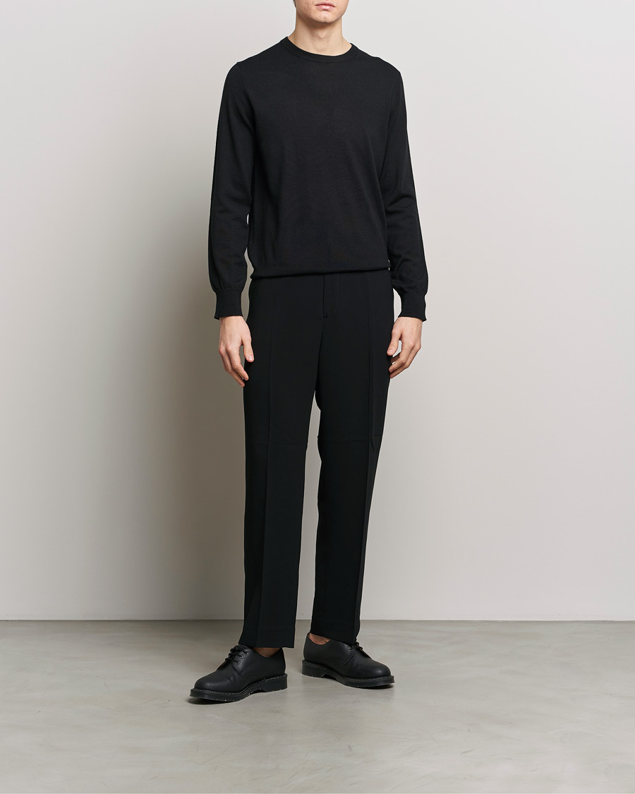 Filippa K Merino Round Neck Sweater Black
