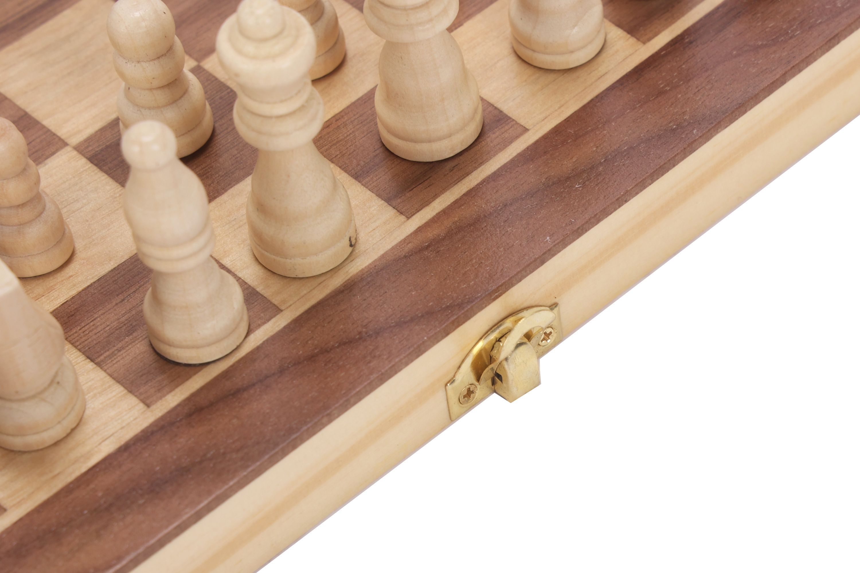 Schachspiel Holz 29 x 29 cm magnetisch