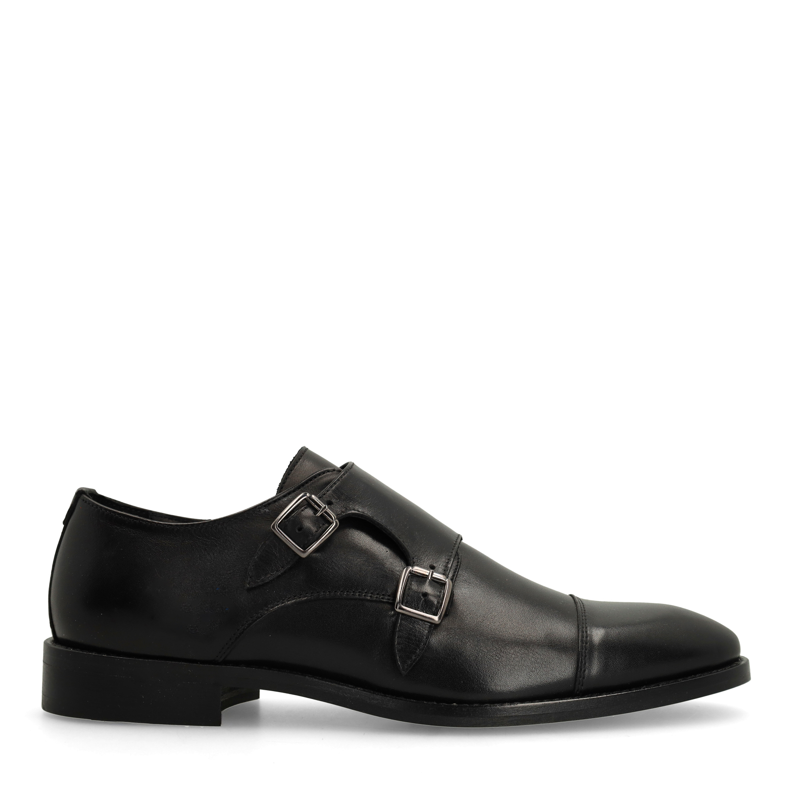 Zwarte leren gespschoenen