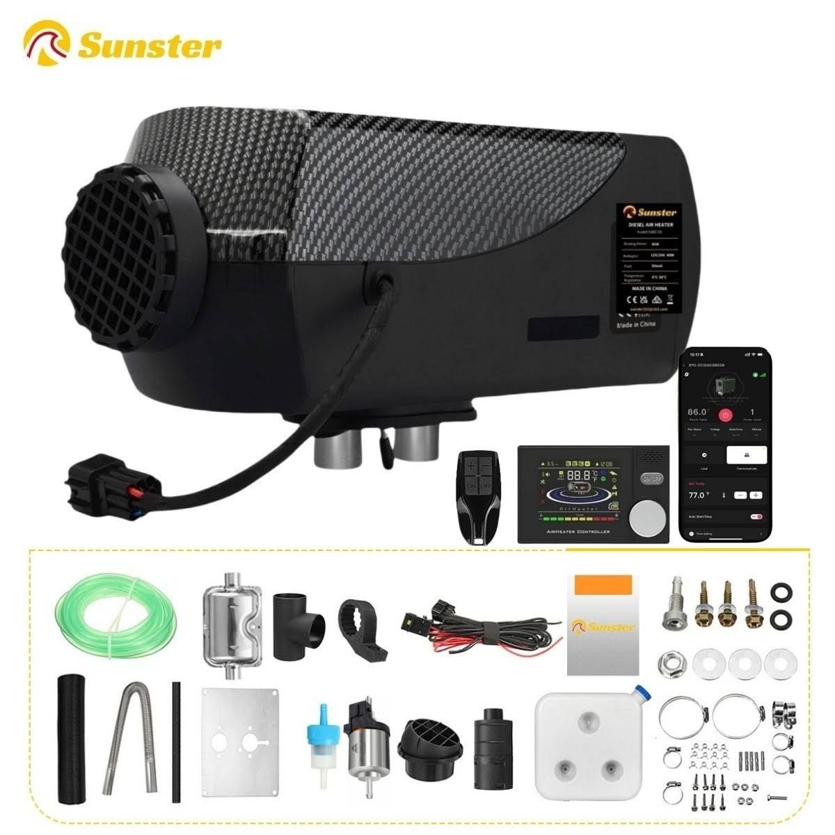 12v 24v 8kw Dieselheizung Standheizung Lufterhitzer Lcd Air Heater