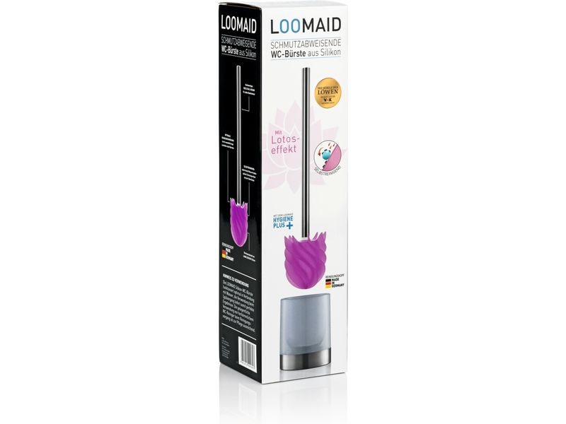 Loomaid Toilettenbürste LOOMAID aus Silikon, Pink, schmutza Silikon WC-Bürste