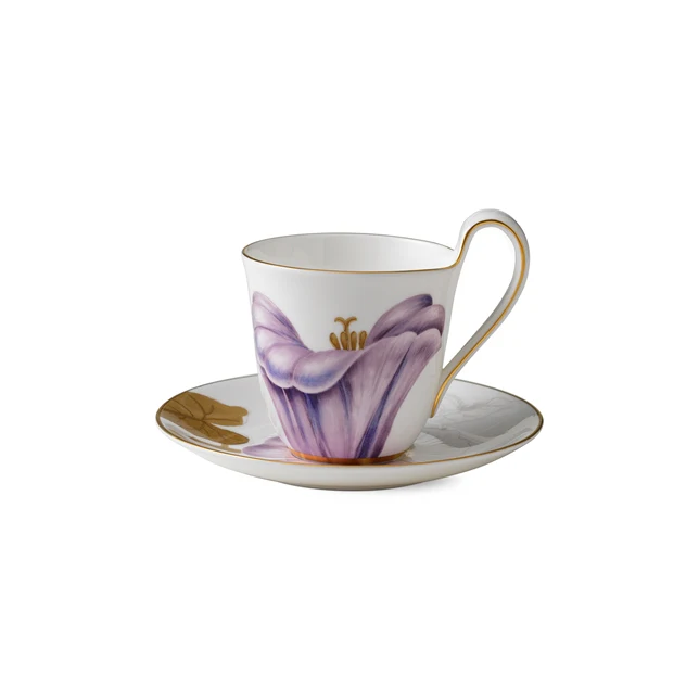 Royal Copenhagen  Flora højhankskop m/ underkop, Snerle - 27 cl.