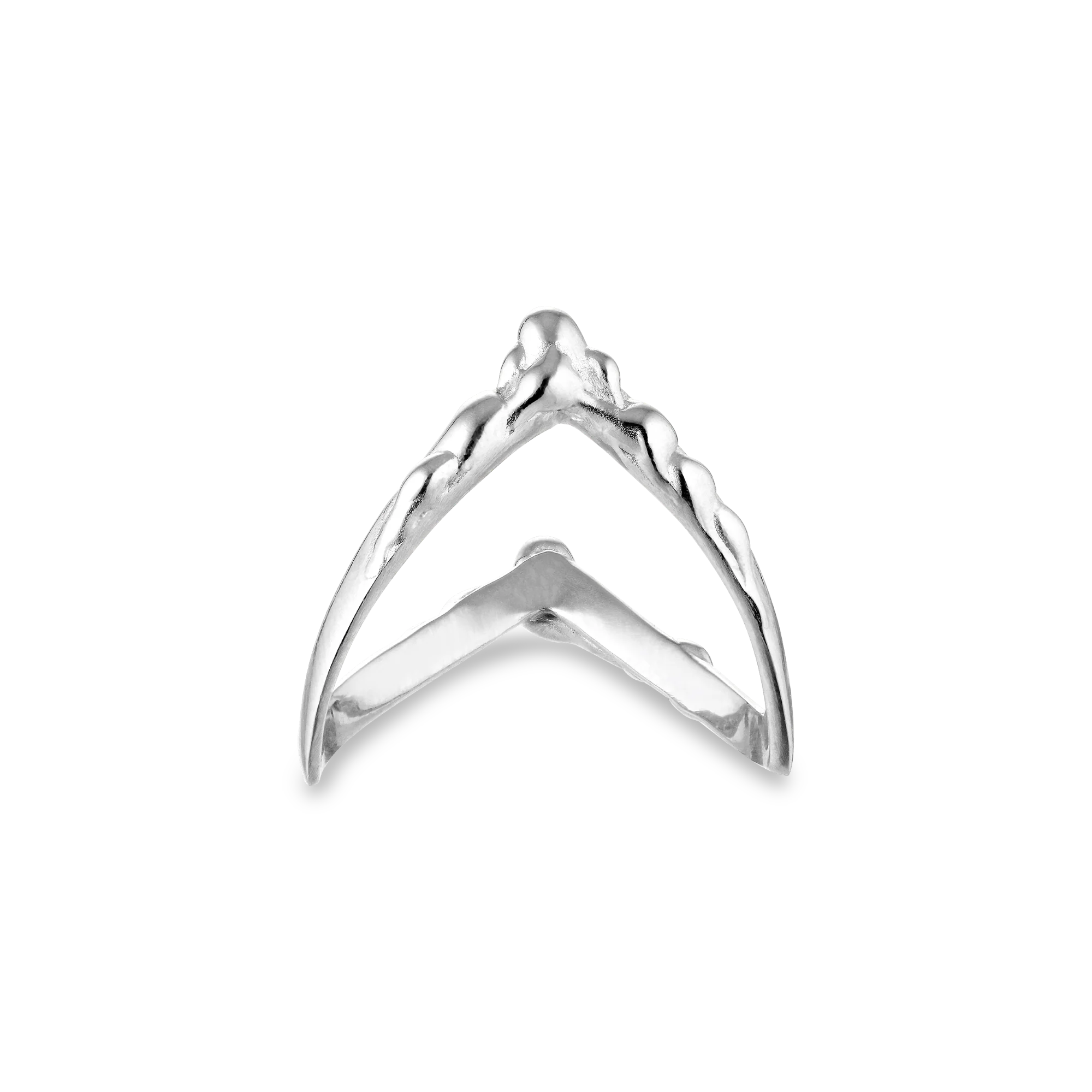 Jane Kønig  Drippy V-ring - sølv