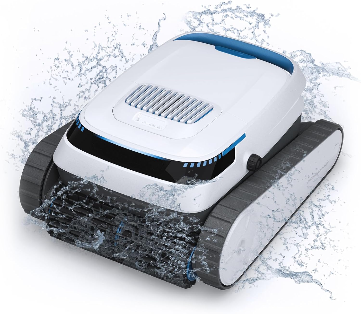 PC20 Poolroboter, Poolsauger Akku Kabelloser, Poolroboter Boden und Wand, Wasserlinie, Intelligenten Navigation, 120 Minuten Laufzeit, Wandklettern, Poolreiniger für Pools bis zu 170㎡, Weiß