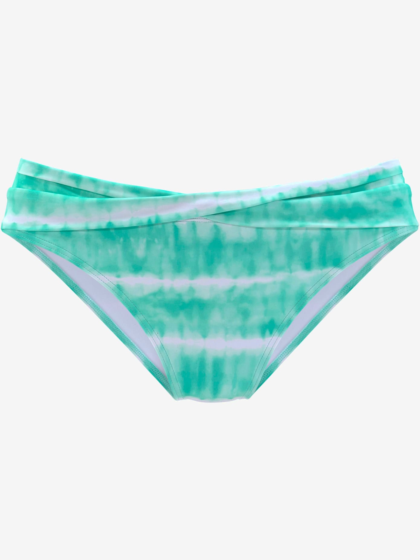 Bas de maillot de bain imprimé, effet de couleur différent pour chaque pièce