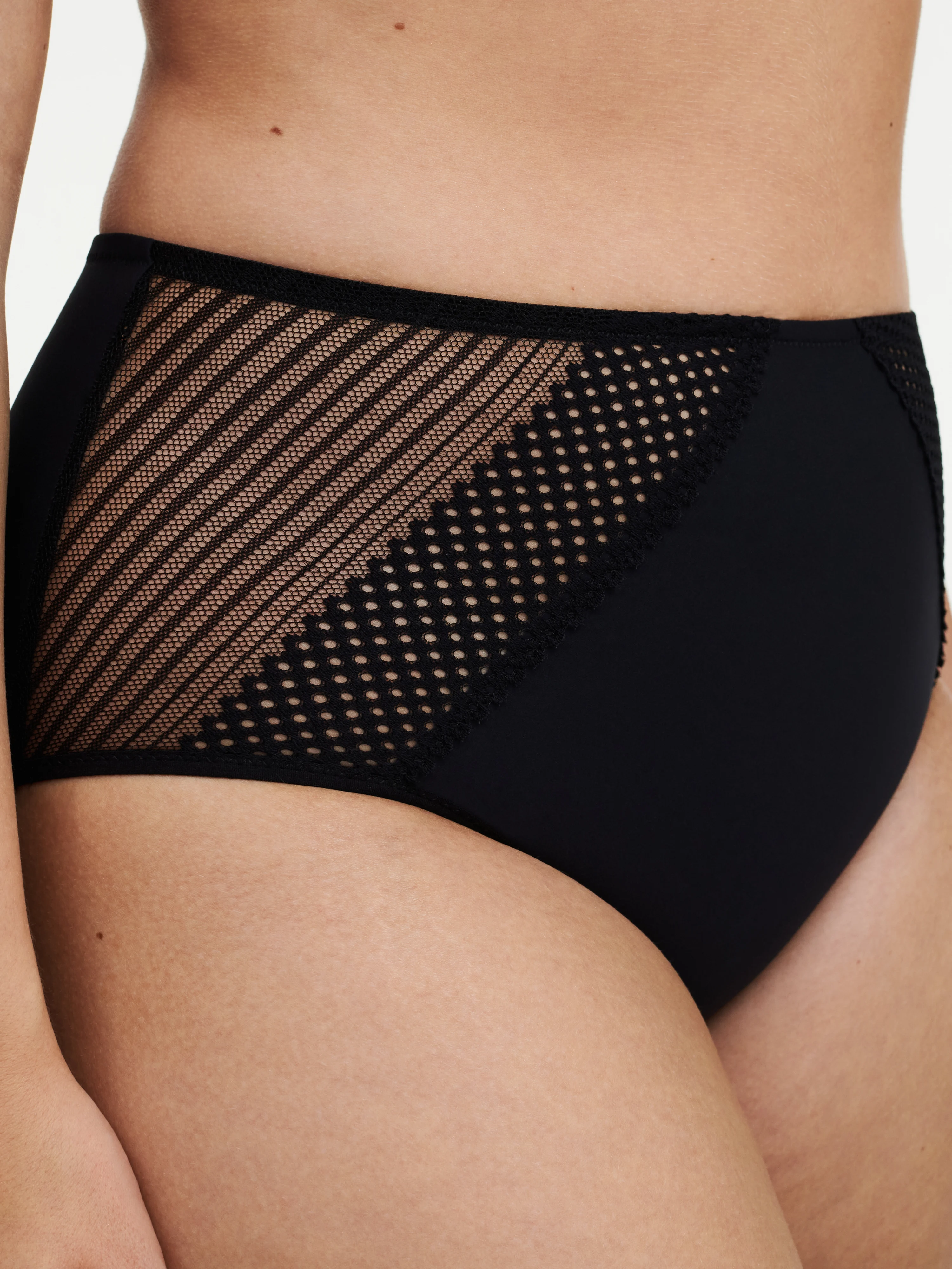 PLAY - Culotte taille haute en dentelle | Noir