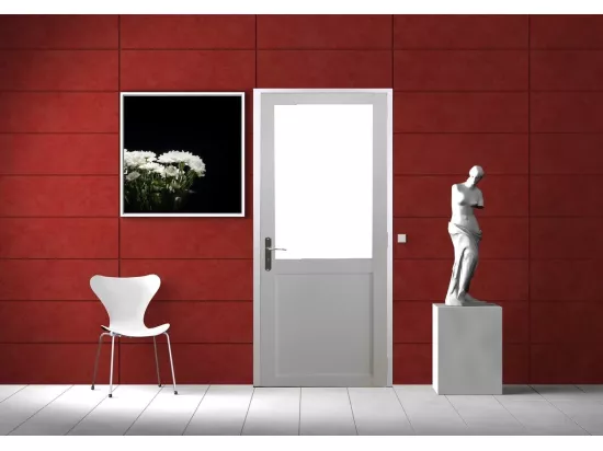 Bloc Porte Athena Blanc H204 X L83 Poussant Droite Cotes Tableau +poignée Gd Menuiseries