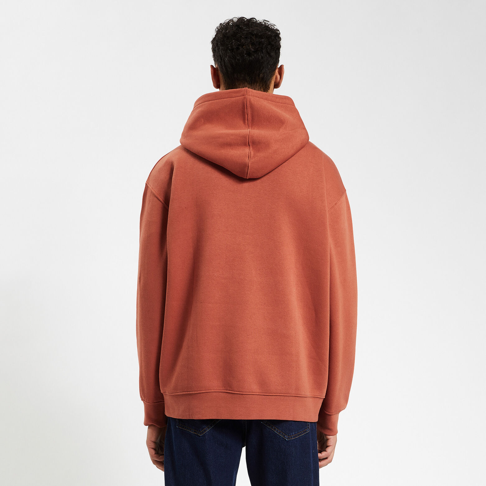 Sweat à capuche brodé Orange