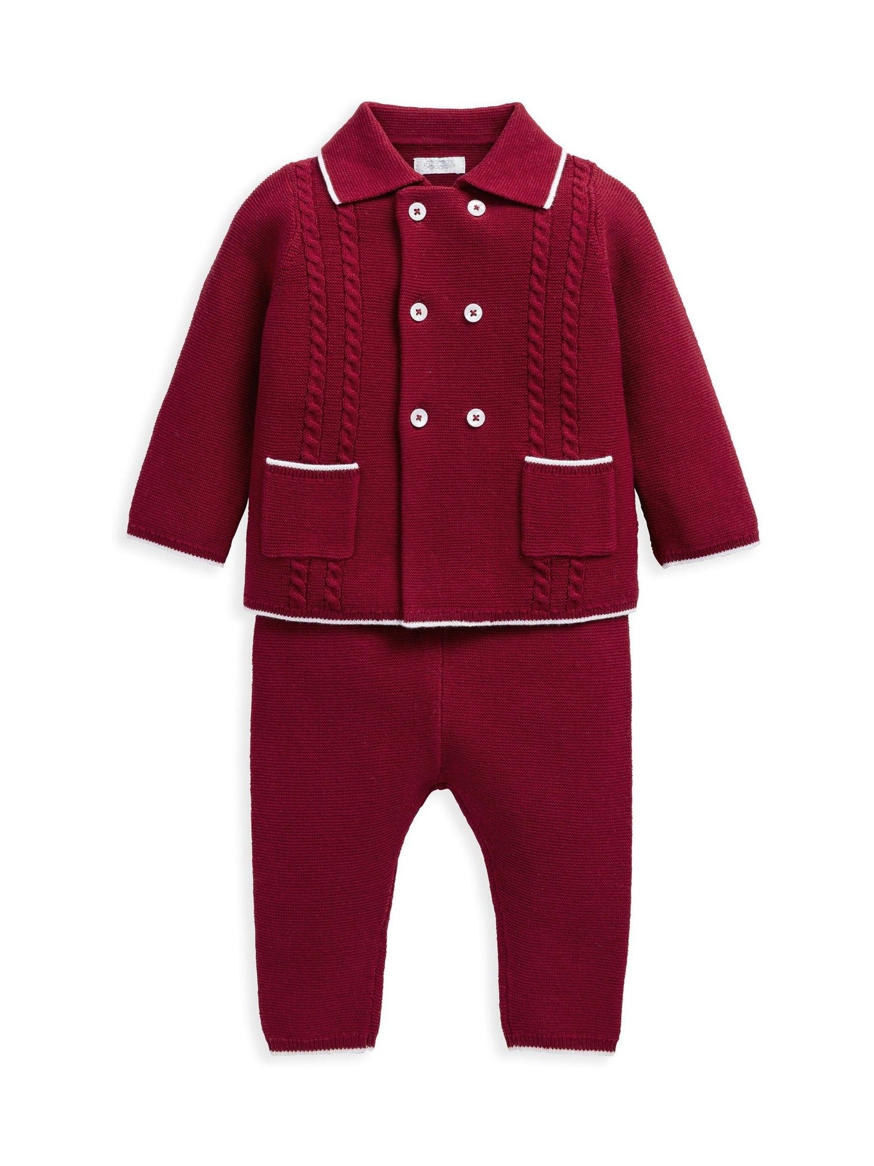 Mamas & Papas Rood Mr Santa Kerstmis Top & Leggings Gebreide Set